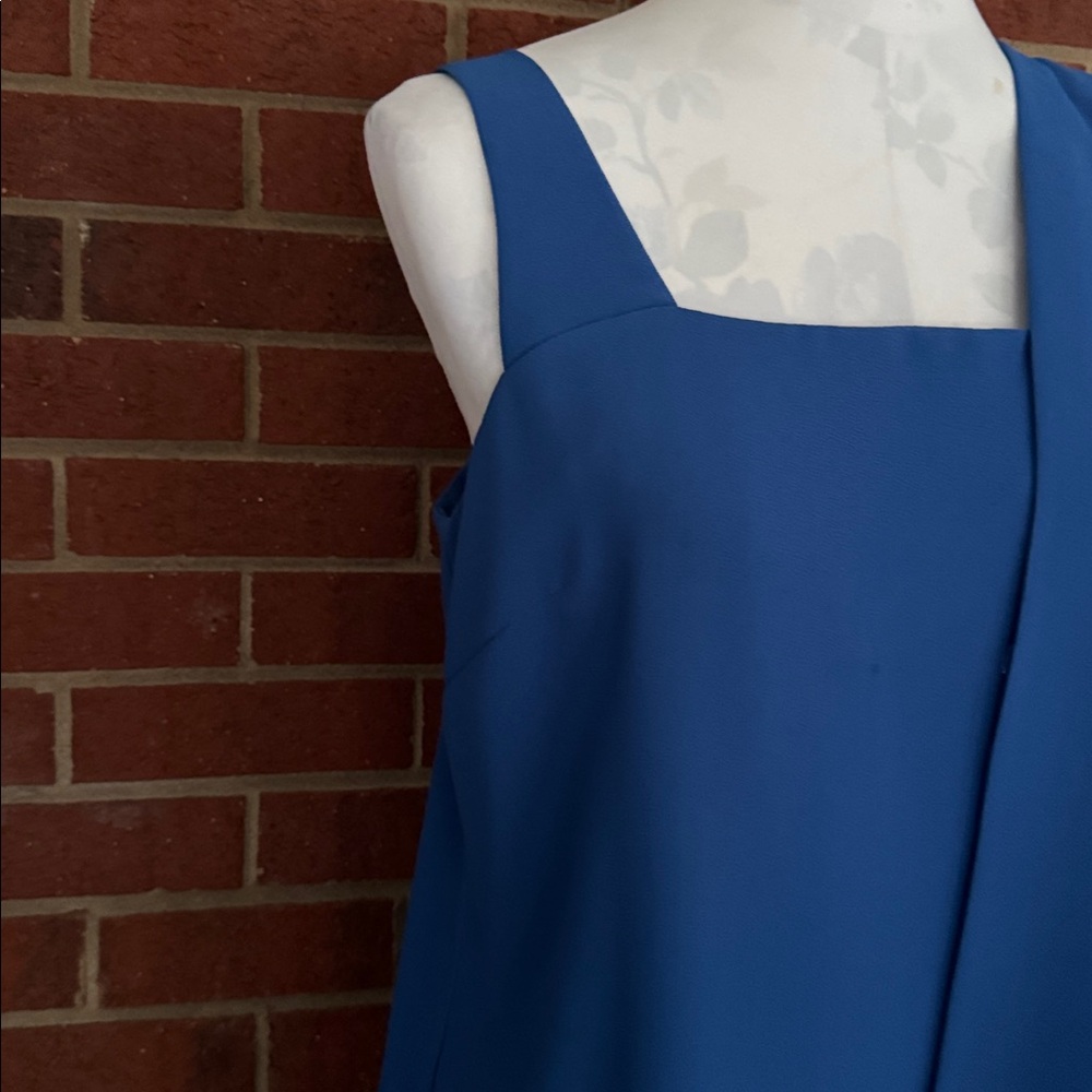 Ursula of Switzerland Sapphire Blue Layered Dress with Jacket - Picture 5 of 10